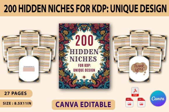 Download 200 Hidden Niches for KDP Unique Design - Niches Collection
