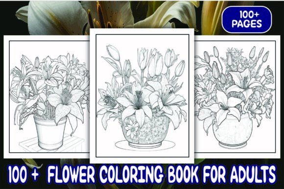 Download 100 Flowers Coloring Book for Adults - 100 flowers Collection