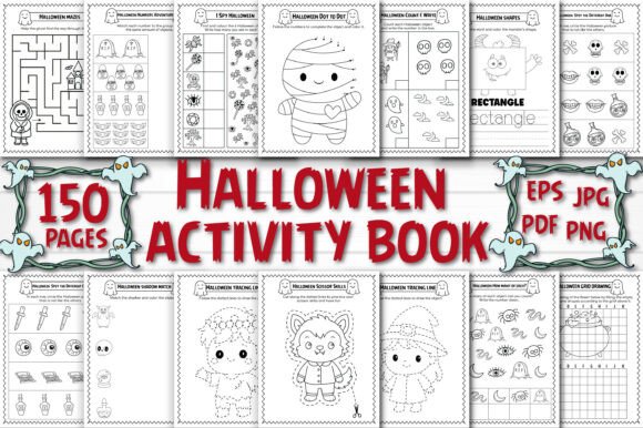 Download Halloween Activity Book for Kids Bundle - Halloween activity book for kids Collection