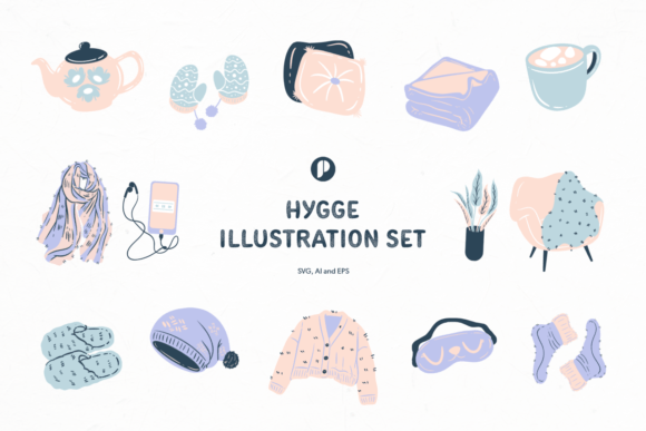 Download Breezy and Cozy Hygge Illustration Set - Set Collection
